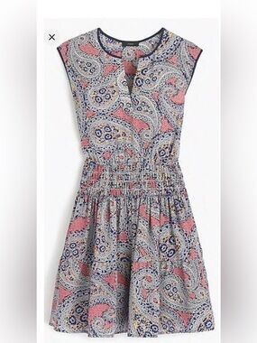 J. Crew Silk Sleeveless Paisley Print Dress